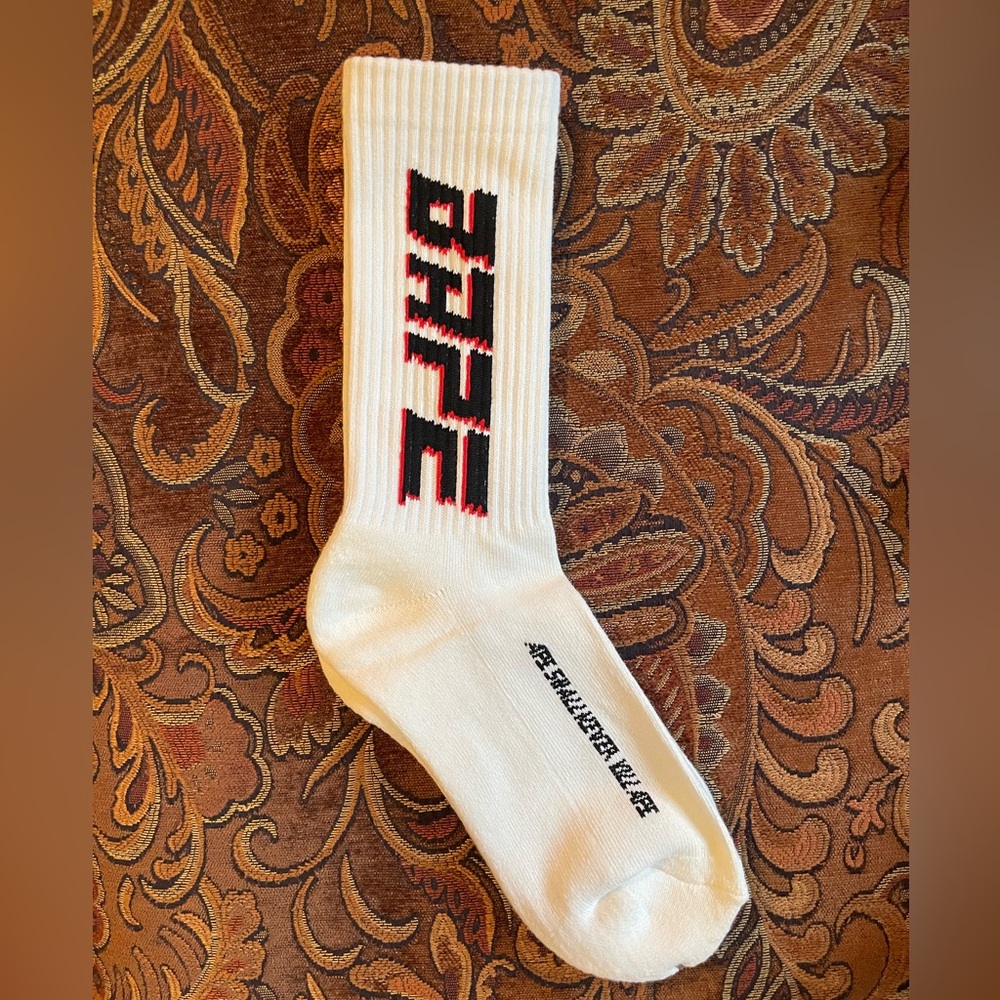 Bape White and Black Athletic Socks